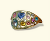 “Galaxy” Dome Abstract Cocktail Ring 18 Ct Gold