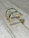 Neon Blue Brazilian Paraiba Tourmalines Hoop Earrings