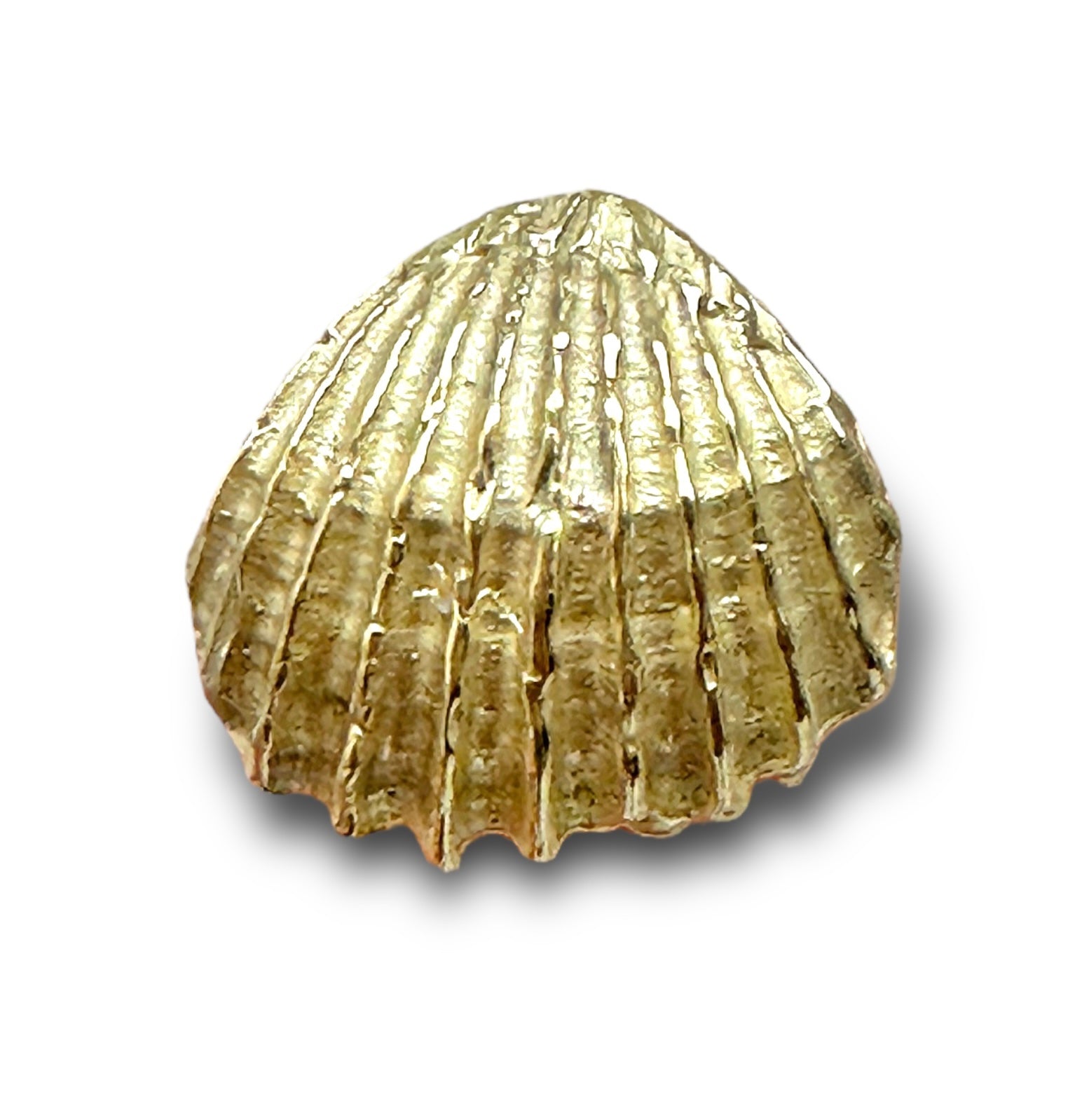 18K Yellow Gold Sea Spiral Snail Earring Stud