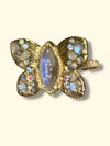 “Winterfly” 18 Ct Gold Moonstones & Diamonds Art Ring at Tomfoolery London