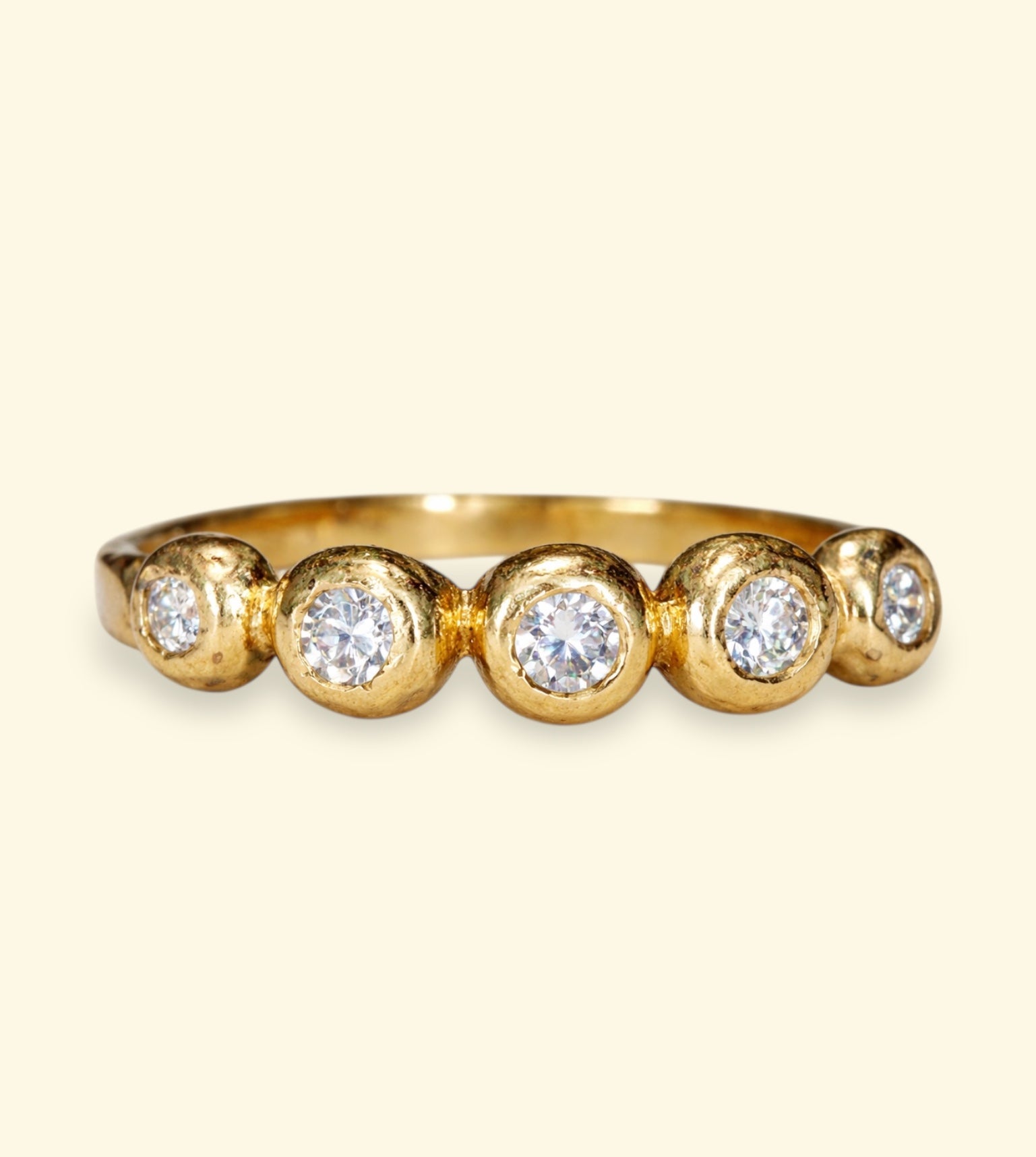 Chubby Diamonds Bubble Band 18 Ct Yellow Gold