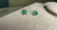 Emerald Heart Studs 18 Ct Gold (Pair)