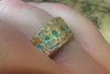 “Ocean” Neon Blue Brazilian Paraiba Tourmalines and Diamonds Ring 18 Ct Gold