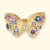 Sold Out - Butterfly Ring “Spread Your Wings” with Diamonds and Sapphires 18 ct Gold