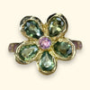 Blossom Sapphires Flower in 18ct Gold One of a kind (Exclusive to Tomfoolery London)