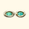 Sold Out - Atlantis Eyes 18K Yellow Gold Natural Brazilian Paraiba Neon Blue Tourmaline Marquise