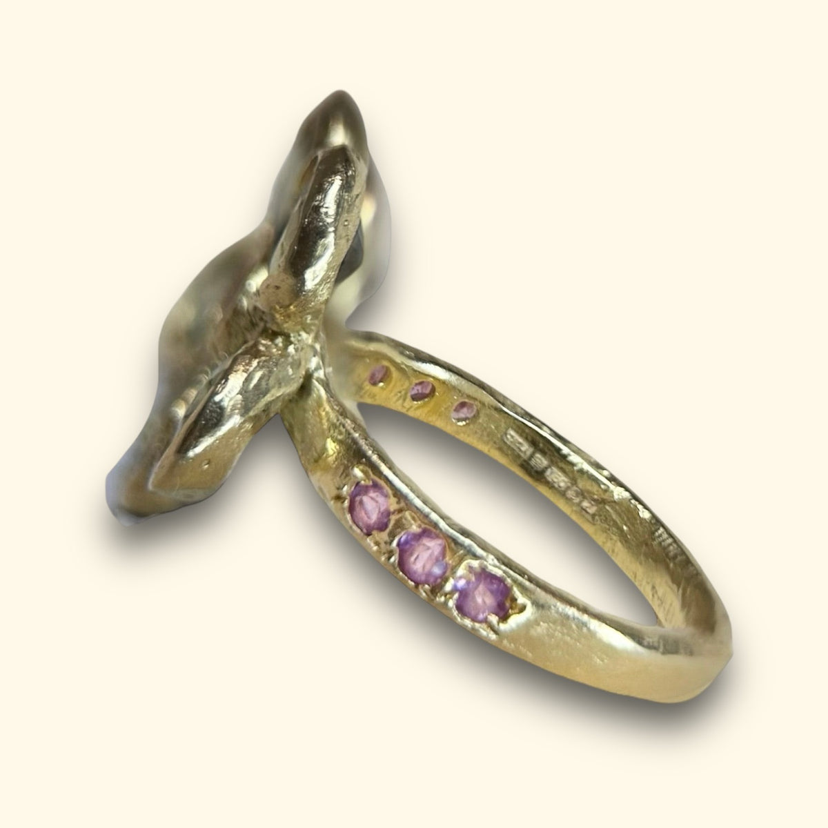 Blossom Sapphires Flower in 18ct Gold One of a kind (Exclusive to Tomfoolery London)