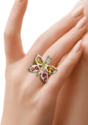 18K Yellow Gold Butterfly Ring with Sapphires one of a kind