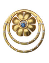 Cyclades Ariadne Stud Earrings large with White & Blue Sapphires