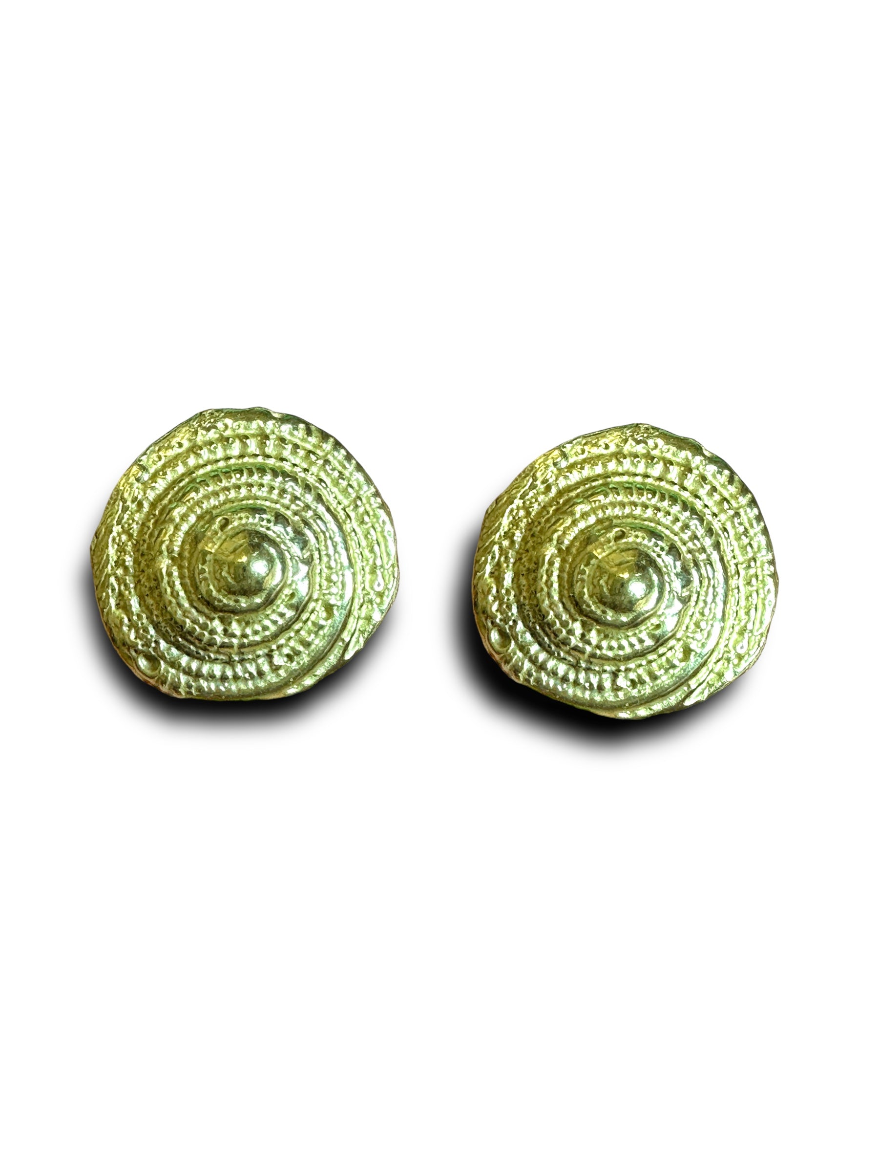 18K Yellow Gold Sea Spiral Snail Earring Stud – Cyclades