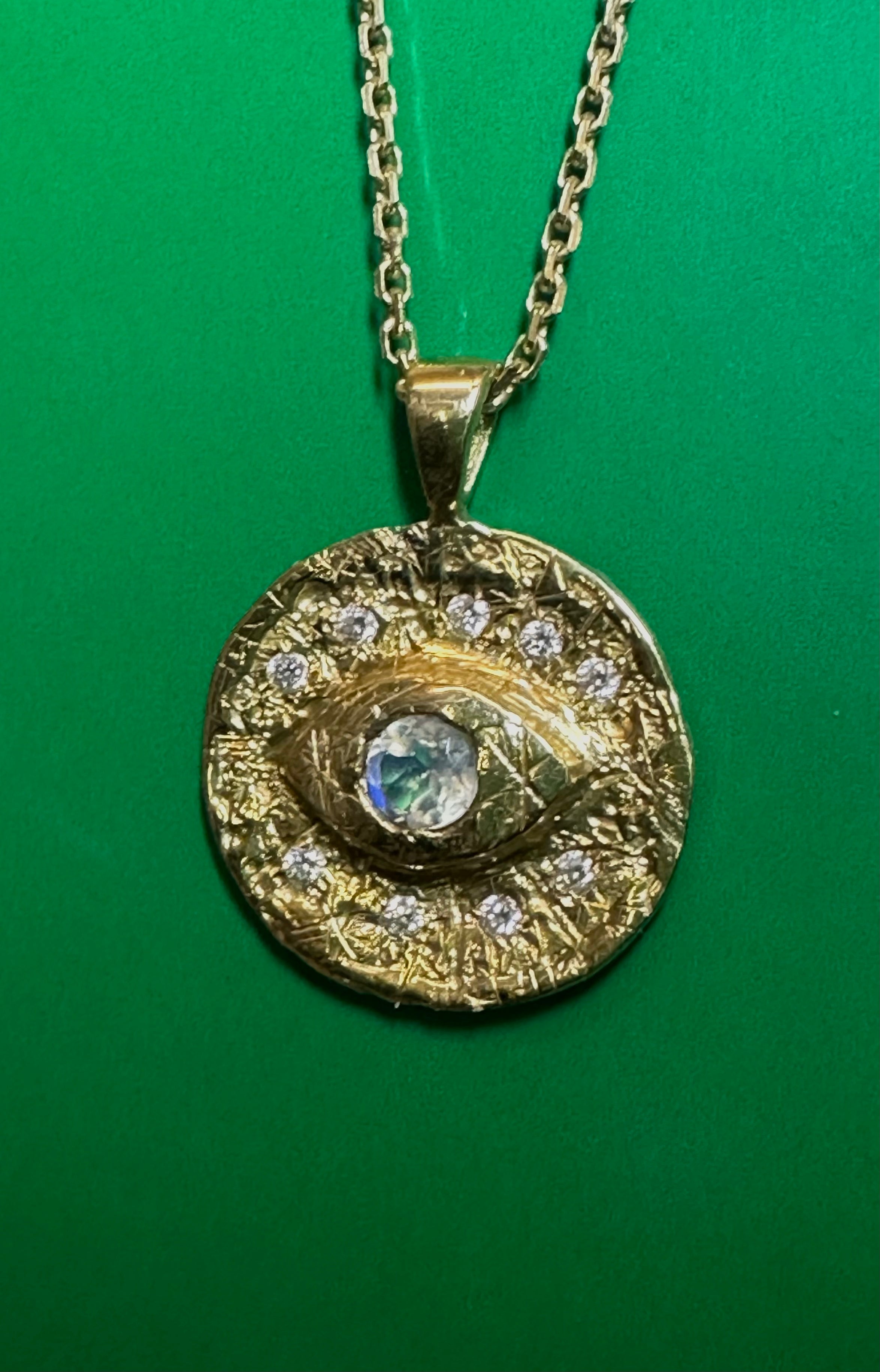 18k gold evil eye necklace deals