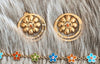 Cyclades Medium Ariadne Stud Earrings with White Sapphires and Rubies