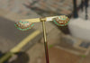 Brazilian Neon Blue Paraiba Tourmaline Large Shell Stud Earrings with Diamonds