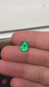 GIA Certified Glowing Colombian Emerald of 2.9 Cts Emerald Cut