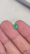 IGI Certificate Pending - Vivacious bright green Emerald Heart 0.9 Cts