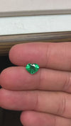 Loose Alpine Green Natural Colombian Emerald Heart 1.4 Cts