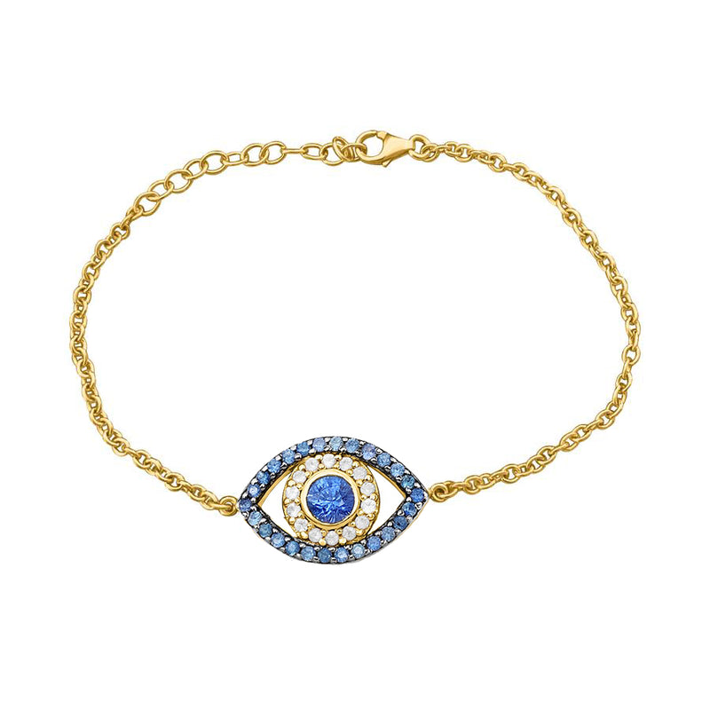 Blue Sapphires Eye Bracelet