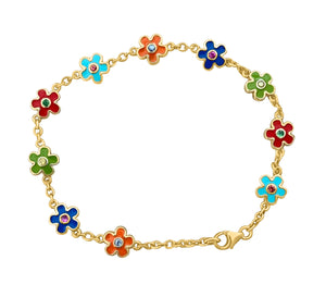 Flower Bracelet with Sapphires by Cyclades