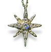 Moonstone North Star with Diamonds in 18K Yellow Gold