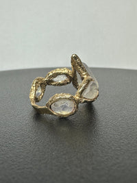 Calypso Moonstone Kite Ring in 14K Yellow Gold