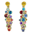 Long Candy Constellation Stones Studs in 14K Gold
